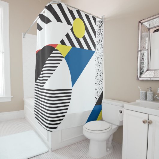 Retro Modern Style Backdesign Duschvorhang (Beispiel)