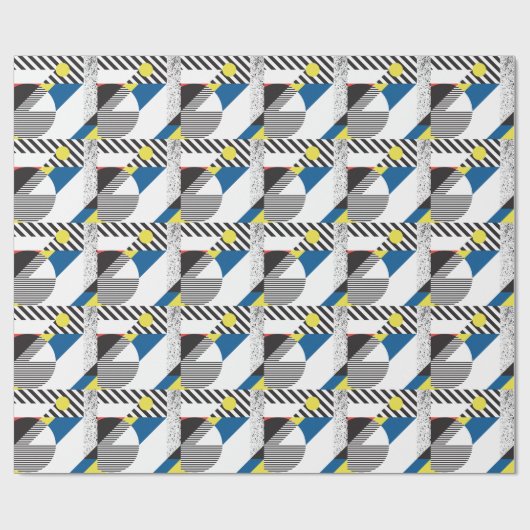 Retro Modern Style Backdesign Geschenkpapier (Flach)