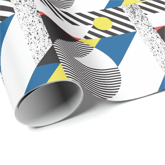 Retro Modern Style Backdesign Geschenkpapier (Rolleneckpunkt)