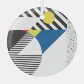 Retro Modern Style Backdesign Ornament Aus Glas (Vorderseite)