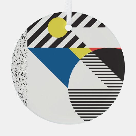 Retro Modern Style Backdesign Ornament Aus Glas (Rückseite)