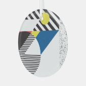 Retro Modern Style Backdesign Ornament Aus Glas (Vorderseite links)