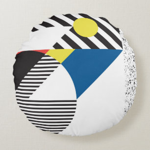 Retro Modern Style Backdesign Rundes Kissen