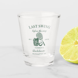 Retro Modern Tennis Party Bachelorette Schnapsglas