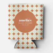 Retro Modern Terracotta Dots Brautparty kundenspez Dosenkühler (Vorderseite)