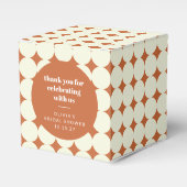 Retro Modern Terracotta Geometrisches Brautparty Geschenkschachtel (Vorderseite)