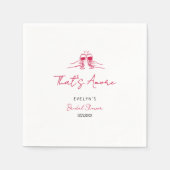 Retro Modern That's Amore Brautparty Serviette (Vorderseite)