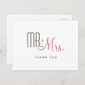 Retro Modern Vielen Dank Postkarte (Vorne/Hinten)