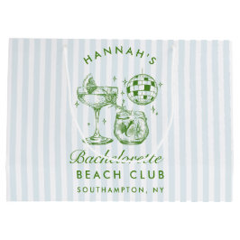 Retro Modern Vintag Blue Bachelorette Große Geschenktüte