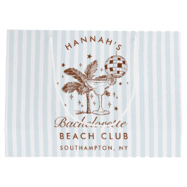 Retro Modern Vintag Blue Bachelorette Große Geschenktüte