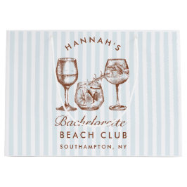 Retro Modern Vintag Blue Bachelorette Große Geschenktüte