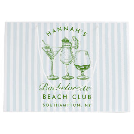 Retro Modern Vintag Blue Bachelorette Große Geschenktüte