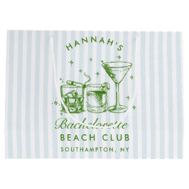 Retro Modern Vintag Blue Bachelorette Große Geschenktüte