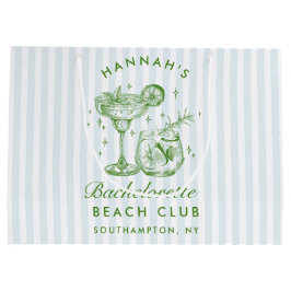 Retro Modern Vintag Blue Bachelorette Große Geschenktüte