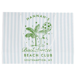 Retro Modern Vintag Blue Bachelorette Große Geschenktüte