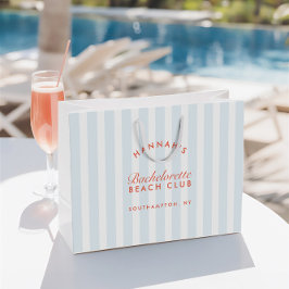 Retro Modern Vintag Blue Bachelorette Große Geschenktüte