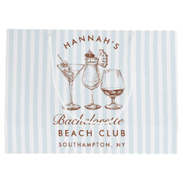 Retro Modern Vintag Blue Bachelorette Große Geschenktüte