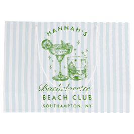 Retro Modern Vintag Blue Bachelorette Große Geschenktüte