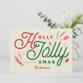 Retro Modern Xmas Card Feiertagskarte (Stehend Vorderseite)