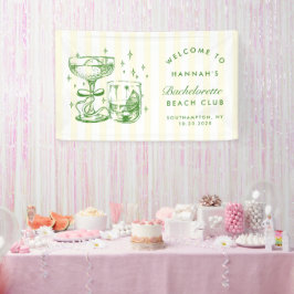 Retro Modern Yellow & Green Bachelorette Weekend Banner