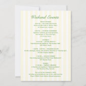 Retro Modern Yellow & Green Bachelorette Weekend Einladung (Rückseite)