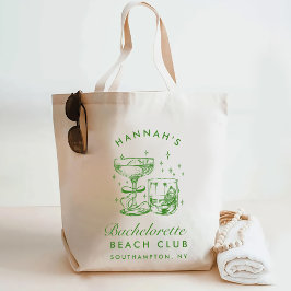 Retro Modern Yellow & Green Bachelorette Weekend Tragetasche