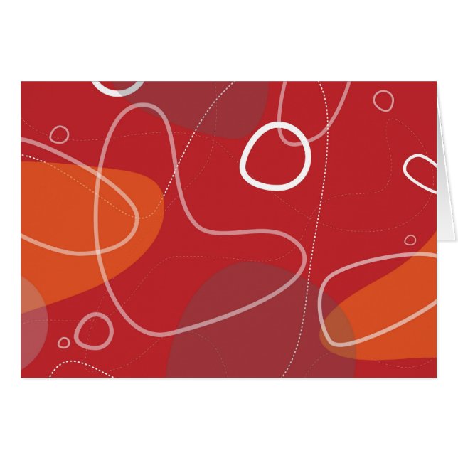 Retro-Moderne Abstract Karte (Vorderseite (Horizontal))