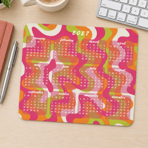 Retro-Moderne-Abstrakte-2027-Kalender Mousepad