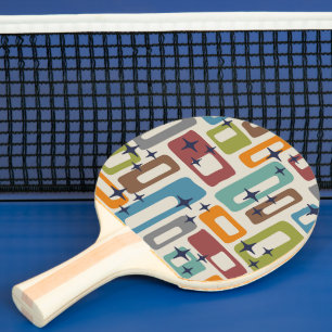 Retro-moderne abstrakte Kunst des mittleren 20. Ja Tischtennis Schläger