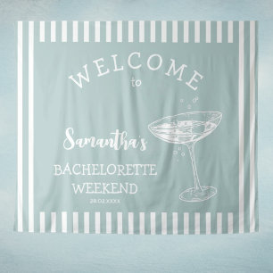 Retro-moderne Beige-Junggesellinnen-Abschiedsparty Wandteppich