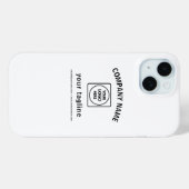 Retro-moderne benutzerdefinierte Logo Schwarz Weiß Case-Mate iPhone Hülle (Rückseite (Horizontal))