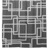 Retro Moderne, blanchierte Schieferplätze auf Stur Duschvorhang (Vorderseite)