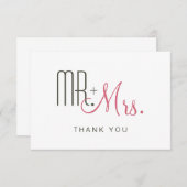 Retro moderne danken Ihnen zu kardieren Dankeskarte (Vorne/Hinten)