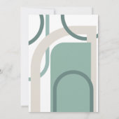 Retro Moderne einfache geometrische Einladung (Rückseite)