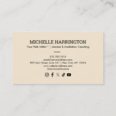 Retro Moderne, erhöhte Peaks Life Coach Visitenkarte (Rückseite)