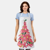 Retro Moderne farbenfrohe, helle Trendy Tree Weihn Schürze (Getragen)