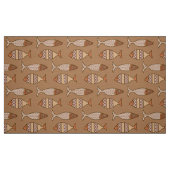 Retro moderne Fische, TAN, beige und hellbraun Stoff (Fat Quarter (45,7 x 55,9 cm))