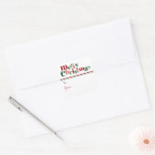 Retro Moderne frohe Weihnachtsgeschenke Aufkleber (Umschlag)