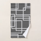 Retro moderne geblichene Schiefer-Quadrate auf Badhandtuch Set (Handtuch)