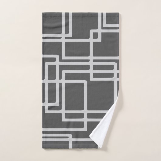 Retro moderne geblichene Schiefer-Quadrate auf Badhandtuch Set (Handtuch)