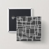 Retro moderne geblichene Schiefer-Quadrate auf Button (Vorne & Hinten)