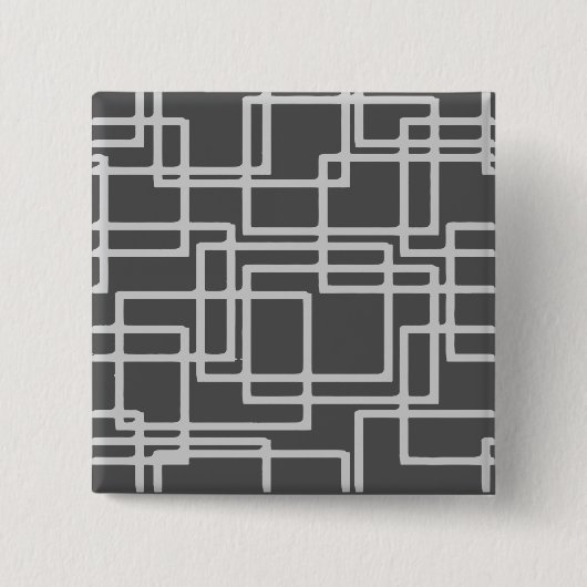 Retro moderne geblichene Schiefer-Quadrate auf Button (Vorderseite)