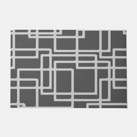 Retro moderne geblichene Schiefer-Quadrate auf Fußmatte (Vorderseite)