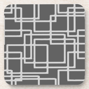 Retro moderne geblichene Schiefer-Quadrate auf Getränkeuntersetzer
