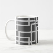 Retro moderne geblichene Schiefer-Quadrate auf Kaffeetasse (Links)