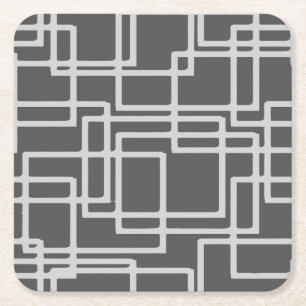 Retro moderne geblichene Schiefer-Quadrate auf Rechteckiger Pappuntersetzer