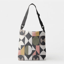 Retro Moderne Geometrische Oberkörpertasche Tragetaschen Mit Langen Trägern