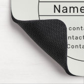 Retro-moderne Geschäft- oder Marken-Kontaktinforma Mousepad (Ecke)