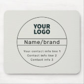 Retro-moderne Geschäft- oder Marken-Kontaktinforma Mousepad (Vorne)