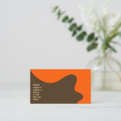 Retro moderne Geschäfts-/Vernetzungs-Karte Visitenkarte (Stehend Vorderseite)